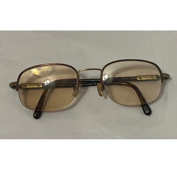 Givenchy Eyeglasses Frame France 1022 002 50-20-135 Bronze Half Rim - Picture 3 of 9